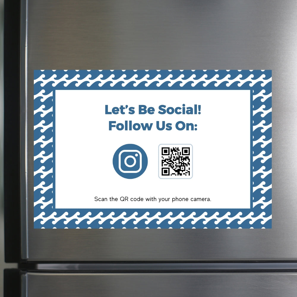 Wavy Social Media Magnets - Single Page