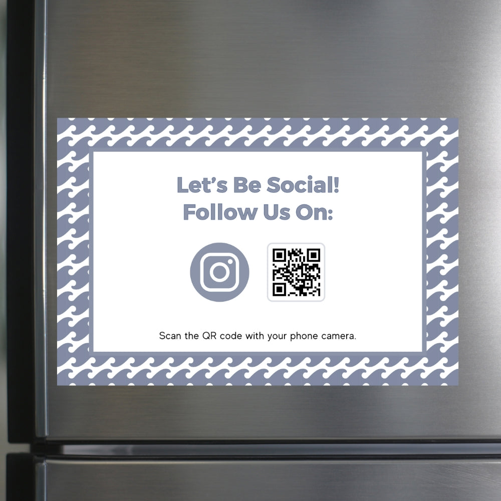 Wavy Social Media Magnets - Single Page