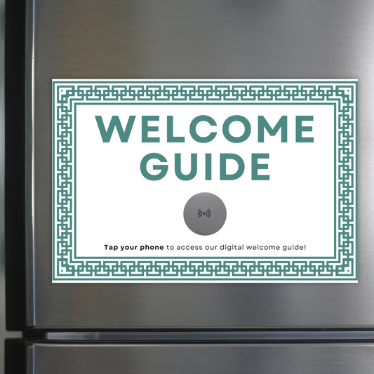 Bold Star Welcome Guide Magnet with Microchip