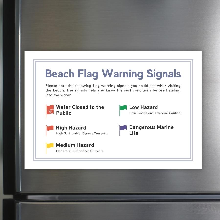 Beach Warning Flag Magnets