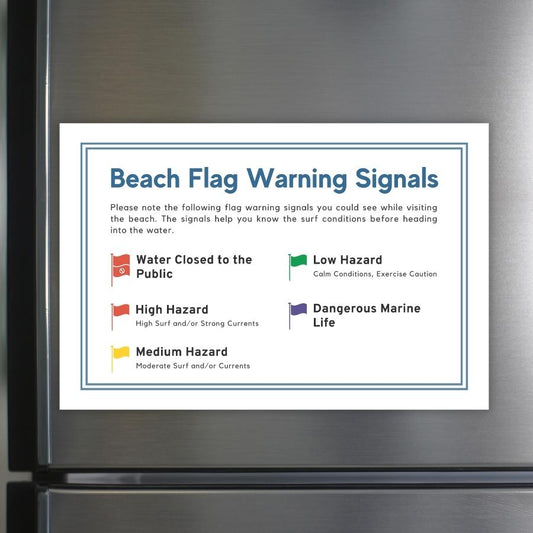 Beach Warning Flag Magnets