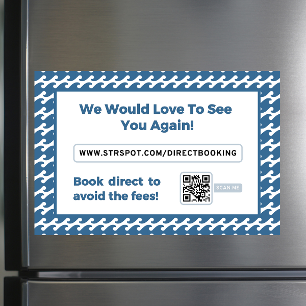 Wavy Direct Booking QR Magnets